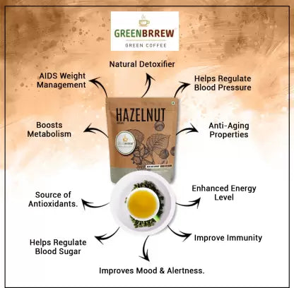 GreenBrrew Instant Natural Green Coffee Beverage Mix, Hazelnut Instant Coffee (2 x 30 g, Hazelnut Flavoured) GreenBrrew Instant Natural Green Coffee Beverage Mix, Hazelnut Instant Coffee (2 x 30 g, Hazelnut Flavoured)